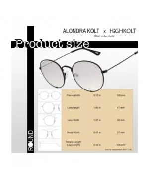 x HIGHKOLT The Round Sunglasses For Men and Women - Diff Vision UV400 Protection- 50mm AK2050 - CO18NGGEKHX $29.30 Rimless