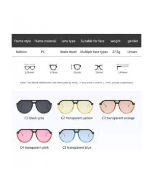 Sunglasses women Prevent Back Glasses Clear Lenses Brand Designer Men Women Sunglasses - C3 Transparentorange - C618W7IWMEZ $...