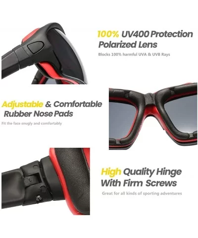 Sports sunglasses polarized with UV400 Unbreakable Frame for Ski Driving Golf Running Cycling Tr90 - Color 1 - CY18QYWYRQ5 $8...