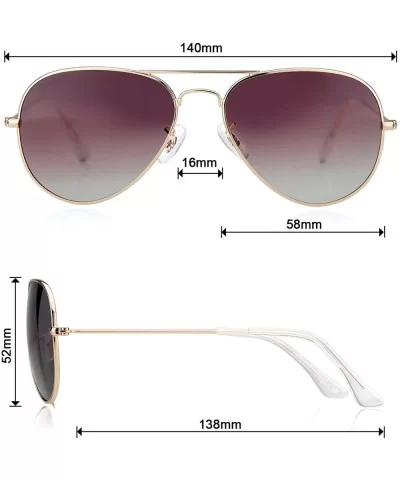 Driving Polarized Sunglasses Metal Frame UV400 Mirrored Coating Lens - Brown Gradient - CR182XCLZ92 $10.15 Sport