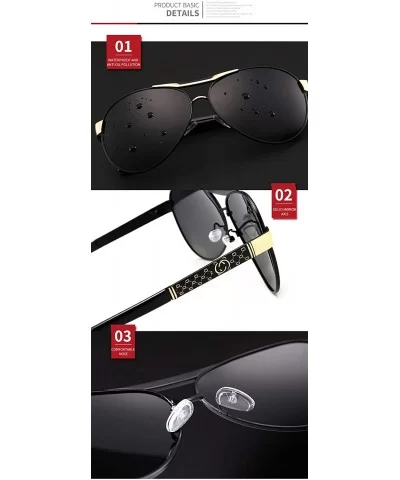 Men's Retro Sunglasses- Polarized Sunglasses- Full Frame Driving Glasses-C10 - C10 - C6197NIX307 $31.30 Sport