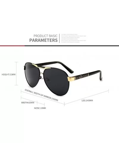 Men's Retro Sunglasses- Polarized Sunglasses- Full Frame Driving Glasses-C10 - C10 - C6197NIX307 $31.30 Sport