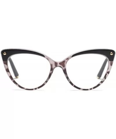 Unisex Retro Plastic Metal Round Full Frame Cat Eye Design Sunglasses - Black Amberd - CS18T3QXR8C $8.86 Cat Eye