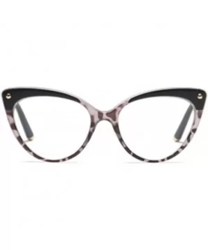 Unisex Retro Plastic Metal Round Full Frame Cat Eye Design Sunglasses - Black Amberd - CS18T3QXR8C $8.86 Cat Eye