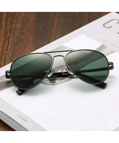 Polarized Aviator Sunglasses for Juniors Small Face Women Men Vintage UV400 Protection Shades - CG18MG92EW4 $10.73 Rimless