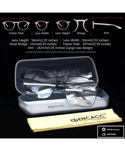 Vintage Aviator Eyeglasses Metal Frames Clear Lens Glasses Non-prescription - Black 52351 - CM18LY4932G $12.61 Aviator