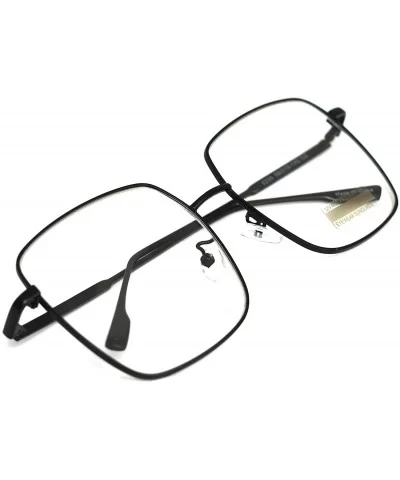 Vintage Aviator Eyeglasses Metal Frames Clear Lens Glasses Non-prescription - Black 52351 - CM18LY4932G $12.61 Aviator