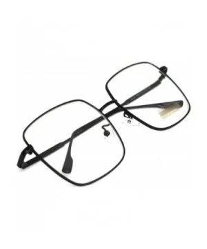 Vintage Aviator Eyeglasses Metal Frames Clear Lens Glasses Non-prescription - Black 52351 - CM18LY4932G $12.61 Aviator