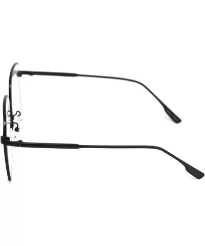 Vintage Aviator Eyeglasses Metal Frames Clear Lens Glasses Non-prescription - Black 52351 - CM18LY4932G $12.61 Aviator