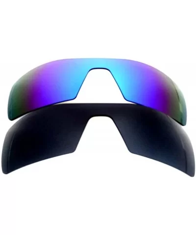 Replacement Lenses Oil Rig Black&Blue Color Polarized 2 Pairs - Black&blue - C4122KL4MOX $10.78 Oversized