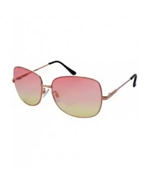 Chic Square Metal Sunnies w/Ocean Color Lens 3102S-OCR - Rose Gold - CU182SADMTY $5.90 Square