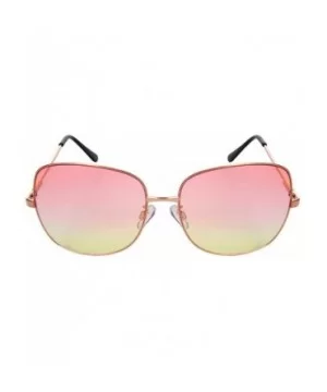 Chic Square Metal Sunnies w/Ocean Color Lens 3102S-OCR - Rose Gold - CU182SADMTY $5.90 Square