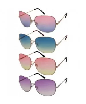 Chic Square Metal Sunnies w/Ocean Color Lens 3102S-OCR - Rose Gold - CU182SADMTY $5.90 Square