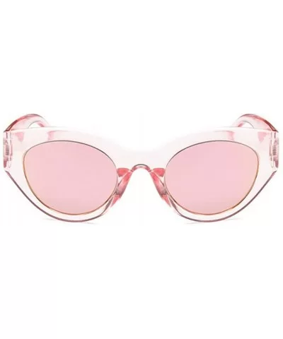 Retro Sunglasses For Women/Men Classic Outdoor Glasses UV400 Round Len - Pink&silver - C918D4MQQ38 $4.79 Round