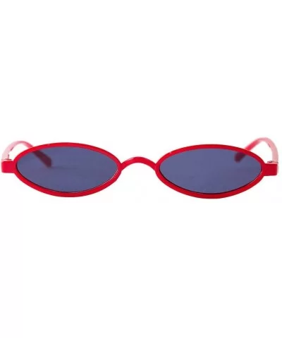 Women Fashion Unisex Oval Shades Sunglasses Integrated UV Glasses Luxury Accessory (F) - F - CG195MASH8K $5.13 Oval