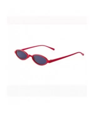 Women Fashion Unisex Oval Shades Sunglasses Integrated UV Glasses Luxury Accessory (F) - F - CG195MASH8K $5.13 Oval