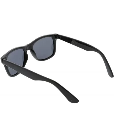 Classic Neutral Color Polarized Horn Rimmed Sunglasses 52mm - Black / Smoke - CY188KC0YLO $8.24 Wayfarer