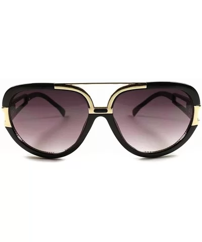 Vintage Retro Rich Look Hip Hop Rapper Swag Mens Womens Sunglasses - Black - CF189AN6X6M $13.03 Aviator