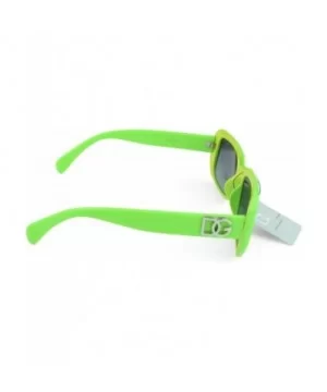 Women's Sunnglasses Bold Accent Fashion Oversized Retro Sunglasses - Green - C1129KCUJ7T $6.99 Oval