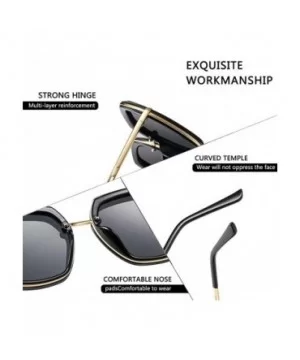 Women's Oversized Polarized Sunglasses Female Designer Mirror Sun Glasses for Ladies Goggle UV400 - CI199HZXEI0 $8.18 Goggle