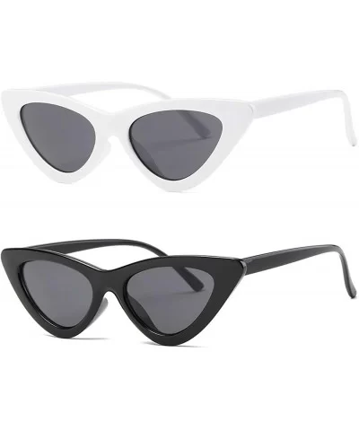 Cat Eye Sunglasses Women Clout Goggles Kurt Cobain Retro Sun Glasses K0566 - CQ18AH0DUGY $6.19 Goggle