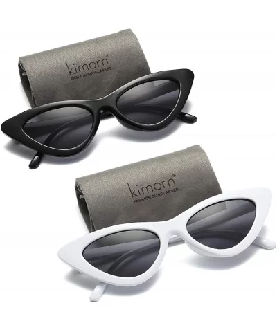 Cat Eye Sunglasses Women Clout Goggles Kurt Cobain Retro Sun Glasses K0566 - CQ18AH0DUGY $6.19 Goggle