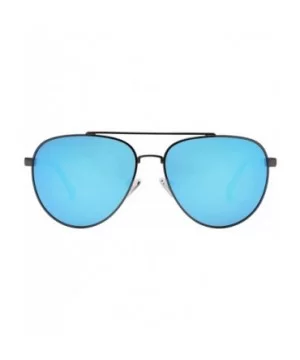 Aviator Polarized Anti-Glare Military Style Spring Hinge Double Beam Metal Sunglasses for Men 1940 - Blue - C518QZ8COHK $12.2...