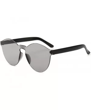 Unisex Fashion Candy Colors Round Outdoor Sunglasses Sunglasses - Silver - CR199OI44T0 $5.87 Round