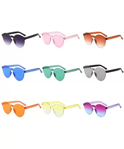 Unisex Fashion Candy Colors Round Outdoor Sunglasses Sunglasses - Silver - CR199OI44T0 $5.87 Round