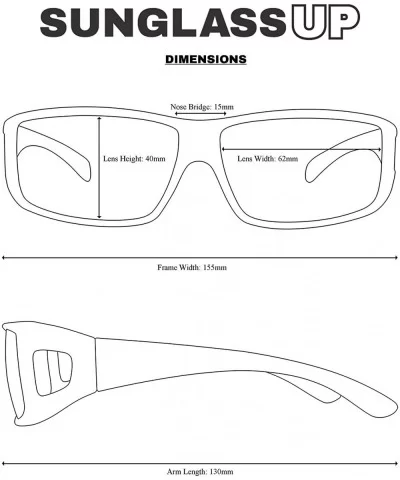 Fit Over Wrap Sunglasses w/ Super Dark Polarized Lens - Size Medium Wear Over - Tortoise - C6185KREZLE $11.00 Oversized