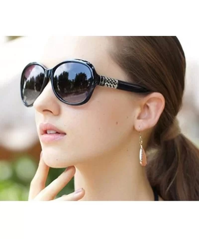 Sunglasses Women Fashion Decorative Large Frame Sun Black Grey - Brown Brown - C218YKUK26Z $6.75 Aviator