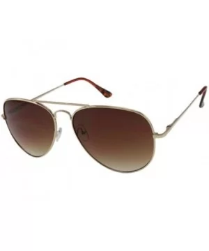 Wright - Classic Spring Temple Metal Aviator Sunglasses - Goldbrown - CY18RT6SDTO $11.50 Aviator