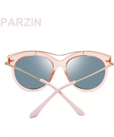 Vintage Polarized Sunglasses for Women with UV400 Protection Round Lens - Cateye Pink - CH18L7KKKZ3 $13.19 Cat Eye