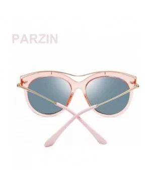 Vintage Polarized Sunglasses for Women with UV400 Protection Round Lens - Cateye Pink - CH18L7KKKZ3 $13.19 Cat Eye