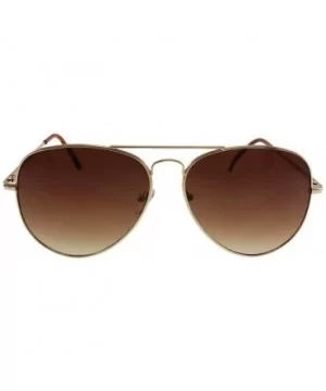 Wright - Classic Spring Temple Metal Aviator Sunglasses - Goldbrown - CY18RT6SDTO $11.50 Aviator