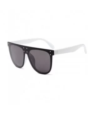 Women Vintage Oversized Sunglasses UV400 Female Square Eyewear B2285 - White - CZ18TKH8L3H $8.35 Oversized