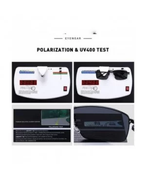 DESIGN Men Classic Rectangle Sunglasses Aviation Frame HD Polarized C01 Black - C03 Blue - C918XE9UGU7 $16.60 Aviator