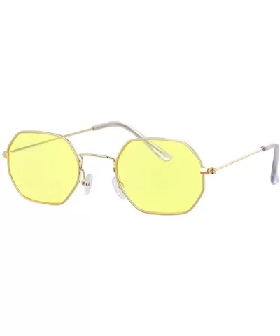 Hexagon Yellow Sunglasses Women Retro Brand Designer Classic Sun Glasses WomenLuxury Ladies Mirror Female - C1198ZA7D20 $34.9...