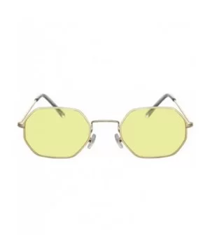 Hexagon Yellow Sunglasses Women Retro Brand Designer Classic Sun Glasses WomenLuxury Ladies Mirror Female - C1198ZA7D20 $34.9...