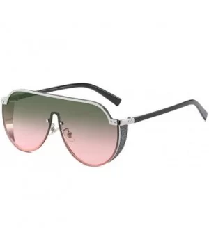 Sunglasses - One Piece - Sunglasses - Personality - Men'S And Women'S Thick-Edged Sunglasses - CS18X5ZKLYX $32.04 Rimless