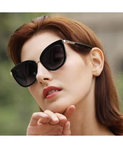 Fashion Cateye Sunglasses for Women Composite Lens for Driving Brand Sun Glasses 6089 - Black - CV18TSS0X9U $11.99 Square