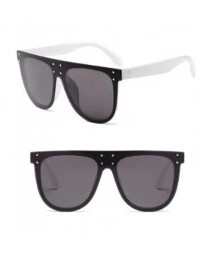 Women Vintage Oversized Sunglasses UV400 Female Square Eyewear B2285 - White - CZ18TKH8L3H $8.35 Oversized