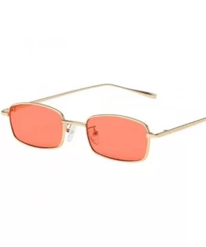 Unisex Cat Sunglasses-Women's Rectangle Shades Integrated UV Retro Glasses - G - C418CYK2934 $6.58 Cat Eye