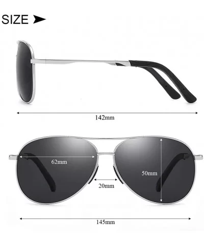 Polarized Aviator Sunglasses for Men and Women-UV400 Protection Mirrored Lens - Metal Frame with Spring Hinges - CE18IG358LX ...