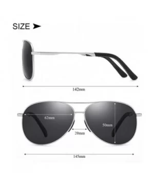 Polarized Aviator Sunglasses for Men and Women-UV400 Protection Mirrored Lens - Metal Frame with Spring Hinges - CE18IG358LX ...