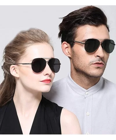 Polarized Aviator Sunglasses for Men and Women-UV400 Protection Mirrored Lens - Metal Frame with Spring Hinges - CE18IG358LX ...