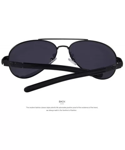 Fashion Men Polarized Sunglasses Brand Design Sunglasses Oculos C01 Black Black - C08 Gold Blue - CR18YKTAT6K $11.24 Aviator