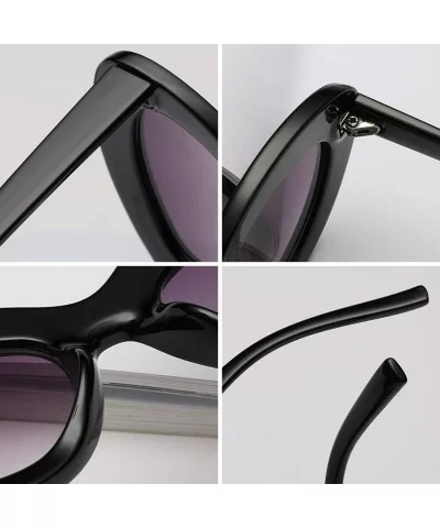 Sunglasses Oval Sunglasses Men and women Fashion Retro Sunglasses - Red Black - C618LIT8LRW $7.38 Oval