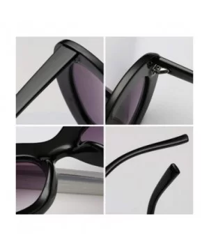 Sunglasses Oval Sunglasses Men and women Fashion Retro Sunglasses - Red Black - C618LIT8LRW $7.38 Oval