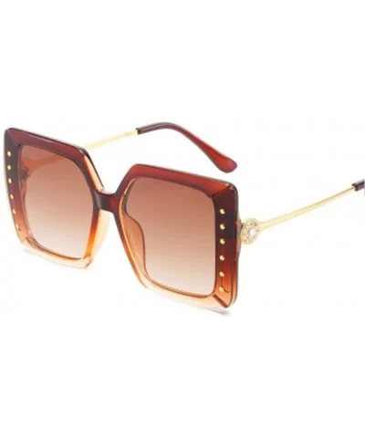 Fashion Sunglasses Lady Diamond Large Box Sun Mirror - 3 - CO190O6K636 $27.96 Sport